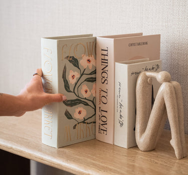 Storage Book Flower Green - Things I Like Things I Love