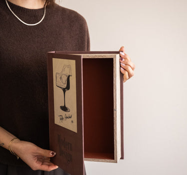 Storage Book Modern Design Burgundy - Things I Like Things I Love