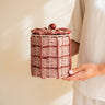 Storage Jar Basket Flower Pink - Things I Like Things I Love