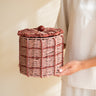 Storage Jar Basket Flower Pink - Things I Like Things I Love