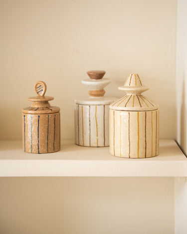 Storage Jar Lina Striped - Things I Like Things I Love
