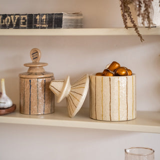 Storage Jar Lina Striped - Things I Like Things I Love