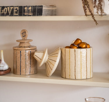 Storage Jar Lina Striped - Things I Like Things I Love