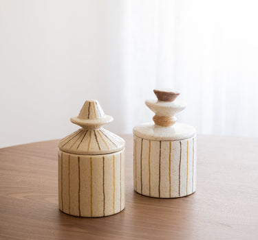 Storage Jar Lina Striped - Things I Like Things I Love