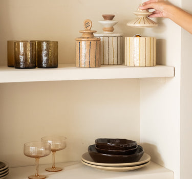 Storage Jar Lina Striped - Things I Like Things I Love