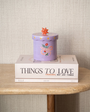 Storage Jar Snake Lilac - Things I Like Things I Love