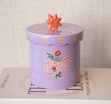 Storage Jar Snake Lilac - Things I Like Things I Love