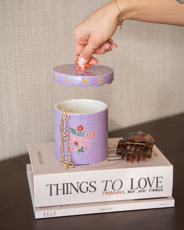 Storage Jar Snake Lilac - Things I Like Things I Love