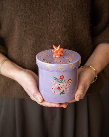 Storage Jar Snake Lilac - Things I Like Things I Love