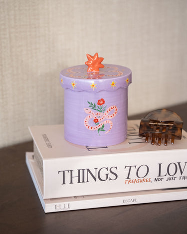 Storage Jar Snake Lilac - Things I Like Things I Love