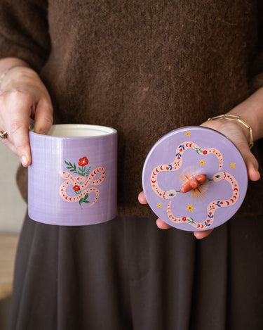 Storage Jar Snake Lilac - Things I Like Things I Love