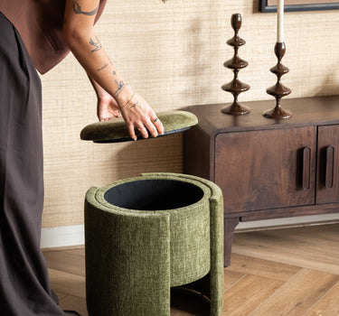 Storage Pouf Wallie Olive Green - Things I Like Things I Love