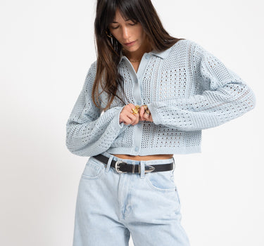 Sue Polo Neck Knit Skyway - Things I Like Things I Love