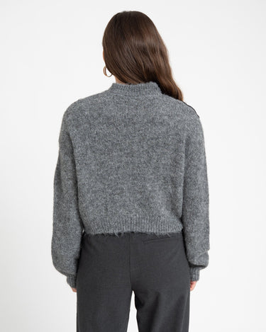 Sutton Lace Knit Grey Melange - Things I Like Things I Love