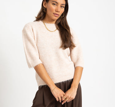 Sutton O-Neck Knit Birch - Things I Like Things I Love