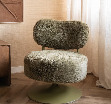 Swivel Chair Furlo Furry Olive Green - Things I Like Things I Love