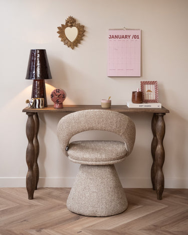 Swivel Dining Chair Natural Melange - Things I Like Things I Love