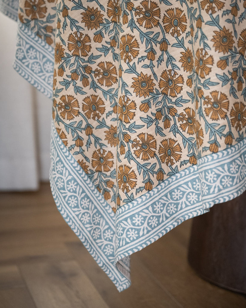 Table Cloth Flower Brown - Things I Like Things I Love