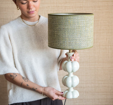 Table Lamp Caldas Tweed Green - Things I Like Things I Love