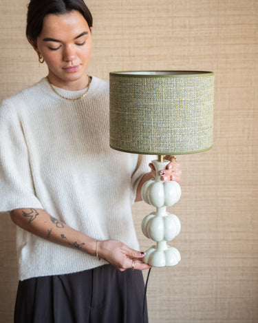 Table Lamp Caldas Tweed Green - Things I Like Things I Love