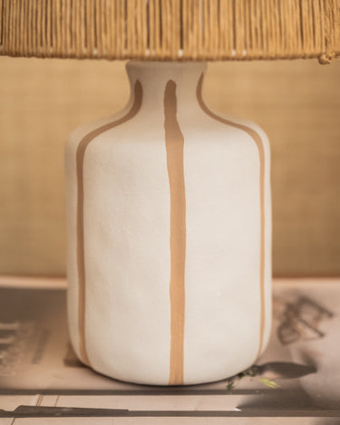 Table Lamp Elin Stripe Natural - Things I Like Things I Love