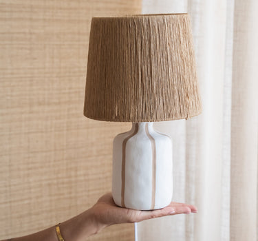 Table Lamp Elin Stripe Natural - Things I Like Things I Love