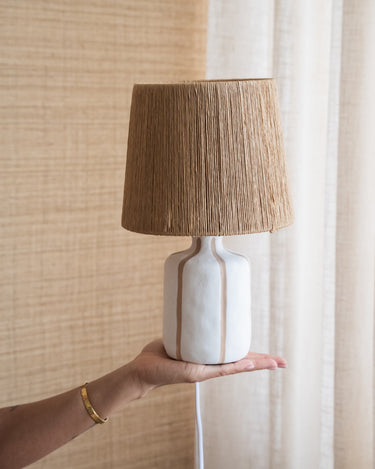 Table Lamp Elin Stripe Natural - Things I Like Things I Love