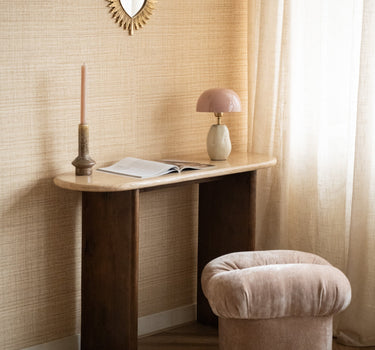 Table Lamp Iron Mushy High Pink/Beige - Things I Like Things I Love