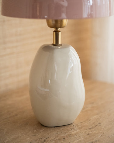 Table Lamp Iron Mushy High Pink/Beige - Things I Like Things I Love