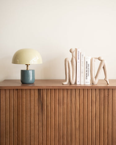 Table Lamp Iron Mushy Mint/Petrol Blue - Things I Like Things I Love