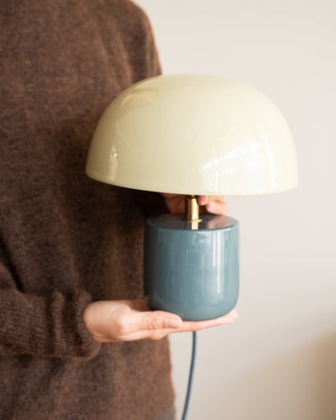 Table Lamp Iron Mushy Mint/Petrol Blue - Things I Like Things I Love