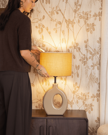 Table Lamp Kanti Aiko Olive Grey - Things I Like Things I Love