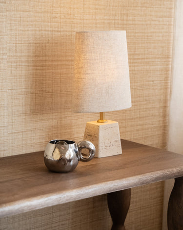 Table Lamp Kardan Travertine Elipse - Things I Like Things I Love