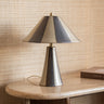Table Lamp Lino Striped Ceramic Brown - Things I Like Things I Love