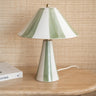 Table Lamp Lino Stripes Ceramic Green - Things I Like Things I Love