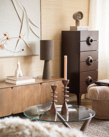 Table Lamp Micky Bouclé Brown - Things I Like Things I Love