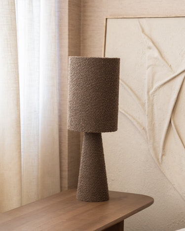 Table Lamp Micky Bouclé Brown - Things I Like Things I Love