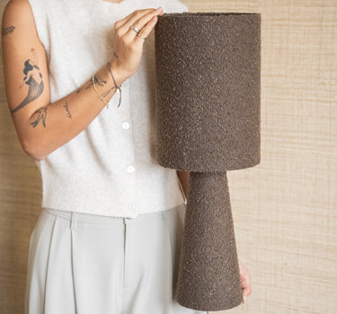 Table Lamp Micky Bouclé Brown - Things I Like Things I Love