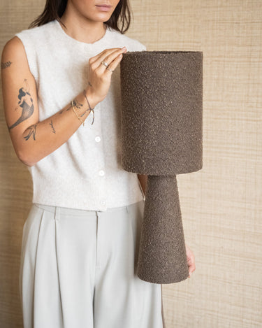 Table Lamp Micky Bouclé Brown - Things I Like Things I Love