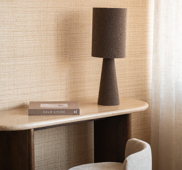 Table Lamp Micky Bouclé Brown - Things I Like Things I Love