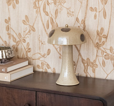 Table Lamp Mushroom Dot Ceramic - Things I Like Things I Love