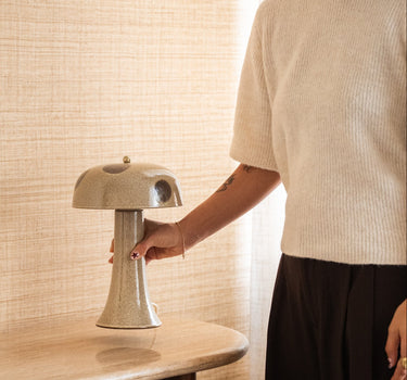 Table Lamp Mushroom Dot Ceramic - Things I Like Things I Love