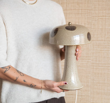 Table Lamp Mushroom Dot Ceramic - Things I Like Things I Love