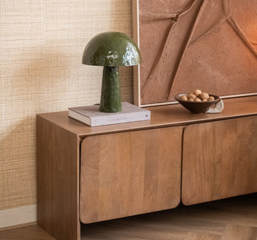 Table Lamp Mushroom Olive Green - Things I Like Things I Love