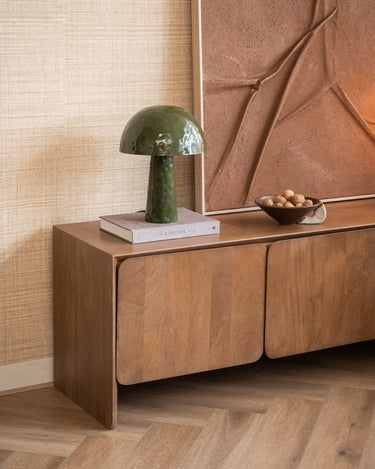 Table Lamp Mushroom Olive Green - Things I Like Things I Love