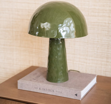 Table Lamp Mushroom Olive Green - Things I Like Things I Love