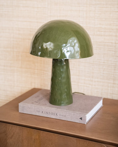 Table Lamp Mushroom Olive Green - Things I Like Things I Love