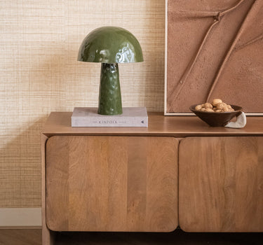 Table Lamp Mushroom Olive Green - Things I Like Things I Love