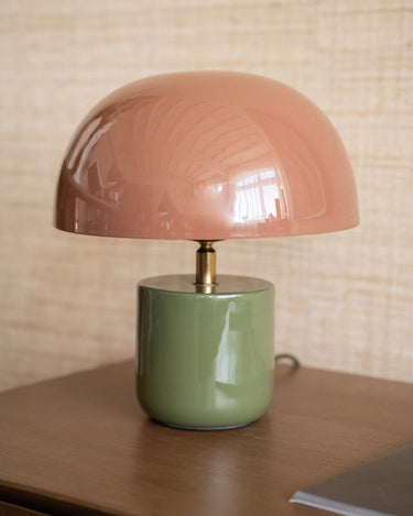 Table Lamp Mushy Iron Green/Brown - Things I Like Things I Love