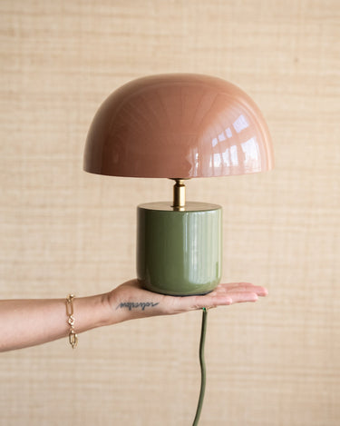 Table Lamp Mushy Iron Green/Brown - Things I Like Things I Love